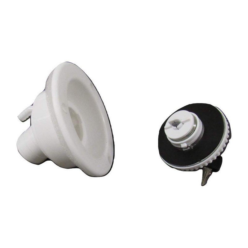 Water Inlet Filler Cap (Lockable Fresh Caravan Motorhome RV White)