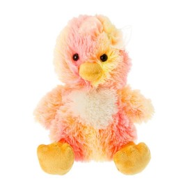Aurora Neon Plush Stuffed Chick with Bow Easter Yellow, Pink, Orange 9" -NWT