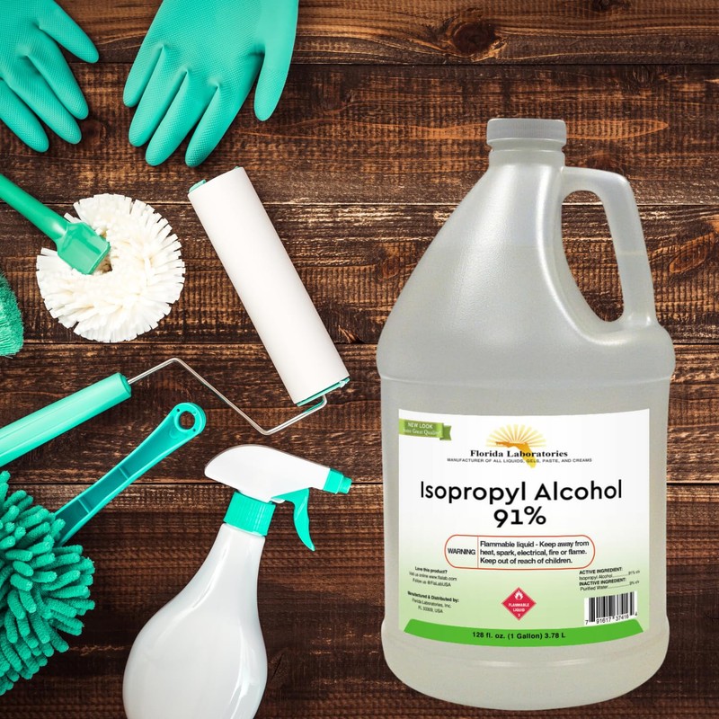Isopropyl Alcohol Grade 91% - 4 Gallon - Made in