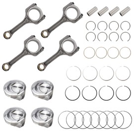 2.4L Engine Piston Kit Compatible with Kia Optim Sorento Sportage Santa Fe Sonata Tucson 2011-2019 Connecting Rod Piston Kit With Connecting Rod Set Replaces 23040-2G200 23040-25200