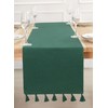 PurpleEssences Solid Ribbed Woven Table Runner Spring Summer Easter Farmhouse