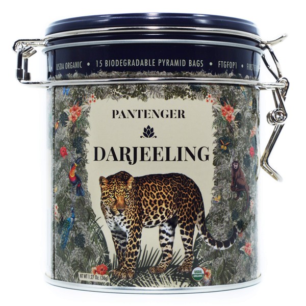 Pantenger Darjeeling First Flush - Bolsas de té negro orgánico USDA de Darjeeling- Single Estate - High Altitude Darjeeling Tea Garden.