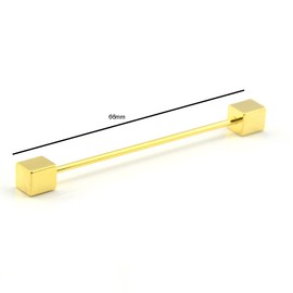 2 Pieces Collar Pin Collar Bar Collar Bar Pin Shirt Collar Bar Tie Pins Necktie Pins Clip Clasp Lapel Stick Brooch Square Head Shirt Collar Bar for Men Wedding Business(Sliver, Golden)