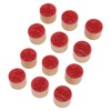 12Pcs Birthday Stamps Wooden Handle Assorted Style Clear Pattern Wooden