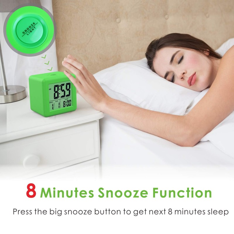 Plumeet Digital Alarm Clock Kids with Snooze and Nightlight -
