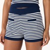 The Drop Women’s Navy/Ivory Stripes Mini Sweater Short, S
