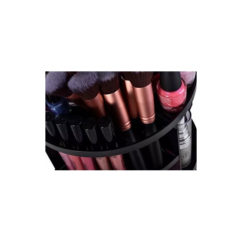 Masirs Organizador De Maquillaje Giratorio 360: Estante Ajustable Y