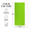 COLD FACTOR Premium Cooling Neck Towel 13" x 29.5" (Lime)
