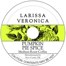 Pumpkin Pie Spice Medium Roast Coffee (Single Serve K-Cup Pods) (Gourmet, Naturally Flavored, Whole Coffee Beans) (12 pods, ZIN: 575624) - 2 Pack