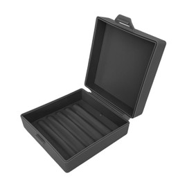 Elimeta Square Soap Dishes Holder for Shower Travel Soap Container with Lid Lightweight Waterproof Soap Box for Dr. Squatch Men's Soap Bar for Traveling Toiletry Gym Bathroom (Black)