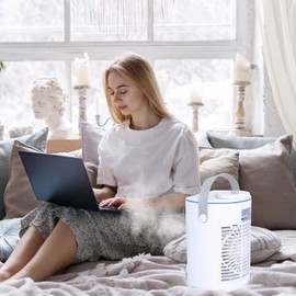 Zorpupoa Portable Air Conditioners, 3 Wind Speeds Personal Cooling Fan with Night Light, 4 in 1 Air Cooler Mini Air Conditioner Portable for Home Office Room Car Camping