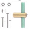 mookaitedecor Set of 4 Green Aventurine Crystal Wand Drawer Knobs