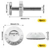 Naapesi Pack of 4 M10 Pressure Screws and Safety Wall