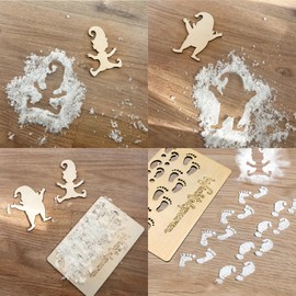 Gnome Accessories Christmas, Gnome Door Set for Seasonal Decoration, Footprints, Gnome House, Christmas Stencil, Gnome Door Accessories, Decorative Gnome Construction Site