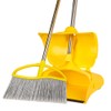 Long Handle Heavy Duty Broom and Dustpan Set, Outdoor and
