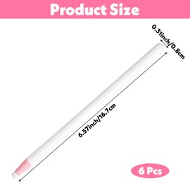 Ptwola 6 Pcs Sewing Mark Pencils Fabric Pencils Free Cutting Crayons White Dressmaker Tracing Chalks for Leather Marks Student Drawing Tailor Clothing Home Industrial Marks Pens Tools