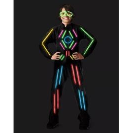 Lecute Traje Glow Neon Luminoso Fiesta Fluorescente Antro Disfraz