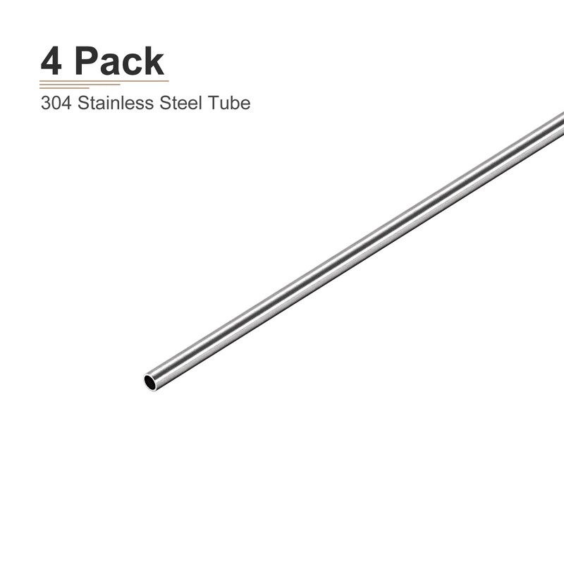 DTGN 4pcs 4mm x 0.4mm x 250mm 304 Stainless Steel