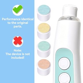 Electric Nail Trimmer Replacement Pads, 12 Packs Baby Nail File Grinding Heads Compatible with Frida Baby Nail File (Orange: 0-3M, Yellow: 3-6M; Green