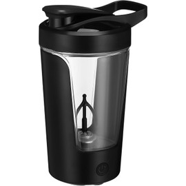 FRCOLOR Licuadora Portatil, 450 ml mini licuadora Mezclador de Café Eléctrico Vaso Mezclador Eléctrico, Puede Utilizarse para Café, Batidos de Proteínas(Negro)