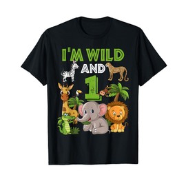 1 Year Old Zoo Birthday Shirt Safari Jungle Zoo Animal 1st T-Shirt