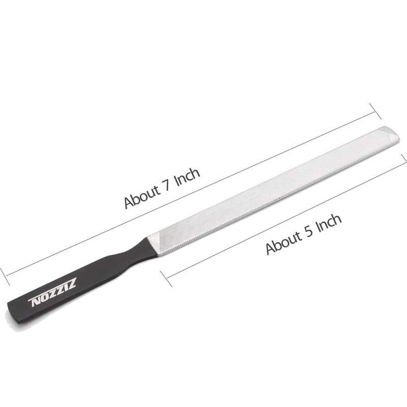 ZIZZON Stainless Steel Nail File 4 sides 7 inch Length