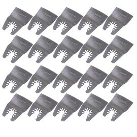 CNBTR Silver Oscillating Tool Quick Release Flexible Scraper Blades 52mm Width Stainless Steel Multi Tool Set of 20