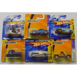 Matchbox & Hot Wheels Mixed Set of six Random Cars/Models