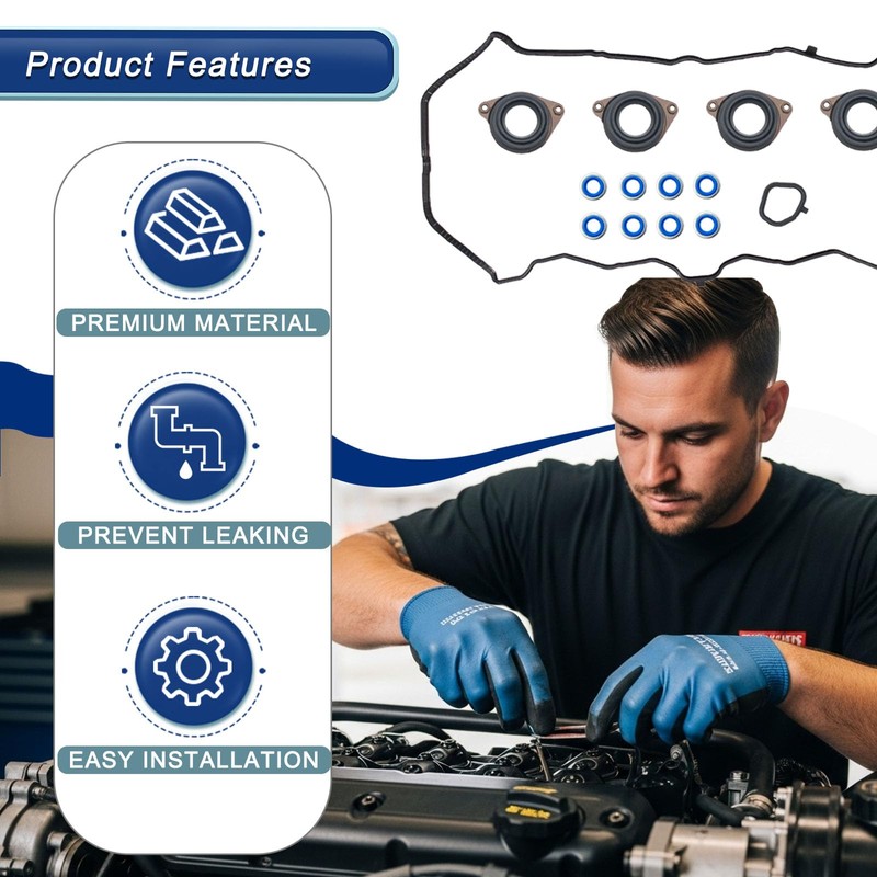 KERAIDMOTO Valve Cover Gasket Set Compatible with Accord 2013-2017