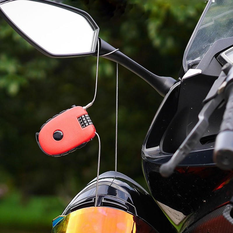 Dsadrwq 2 Pcs Portable Steel Wire Lock Cable Anti-Theft Telescopic