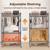 Whitmor 3 Tier Rolling Garment Rack, Heavy Duty Adjustable Metal