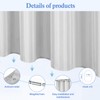 cloth polyester shower curtain liner bathroom fabric white 72x72in