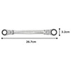 Tone HPRMFW-1719 Double Neck Swing Ratchet Glasses Wrench Double Sided