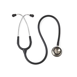 Medline Synergy Dual Frequency Stethoscope, Dual Head, Black