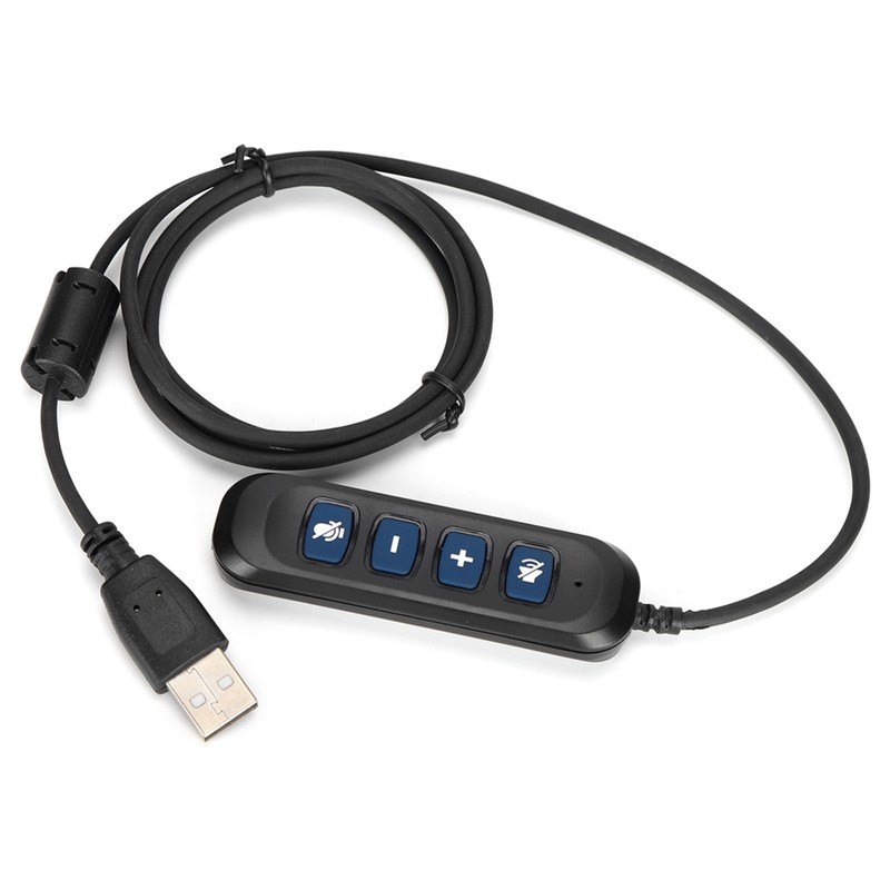 H901 USB Plug QD Cable Adaptor Adjustable Volume Call Center