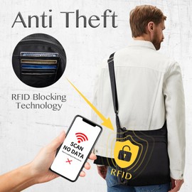 ecosmile Sling Backpack Anti theft Crossbody Shoulder Bag for Men and Women Travel Work