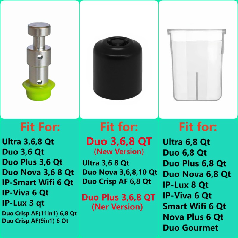 Pnltae Replacement Parts for Instant Pot Duo/Duo Plus 8 Qt,