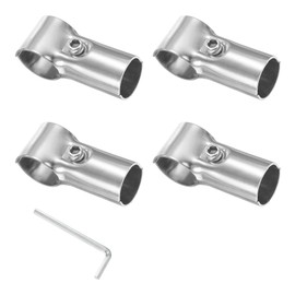 M METERXITY 4-Pack Structural Pipe Connector, T Clamps Stainless Steel Pipe Connector for OD 25MM Convert 28MM Pipe, Conduit Connectors