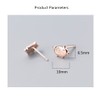 Crystal Love Heart Cute Pig Sterling Silver Studs Earrings for