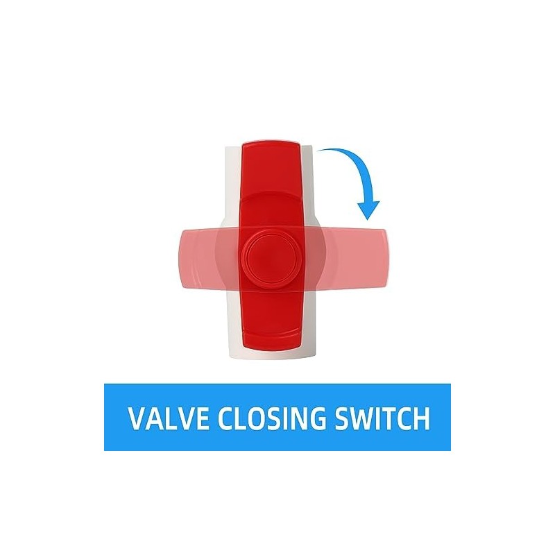 ERGAOBOY 5Pcs PVC Ball Valves, 25MM Water Pipe Shut-Off Valve