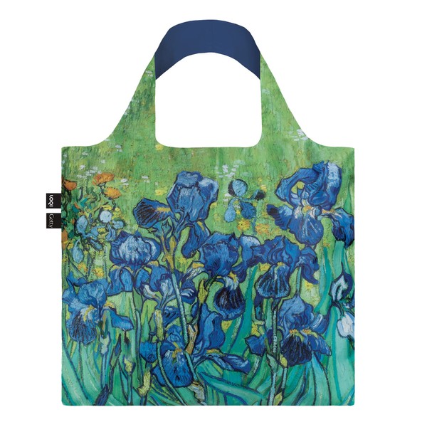 LOQI Vincent Van Gogh Shopping Bag - Irises Recycled Beach Bag, 50 cm, 20 Liters, Multicoloured, multicolour