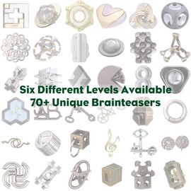 BePuzzled | Vortex Hanayama Metal Brainteaser Puzzle Mensa Rated Level 5, for Ages 12 and Up