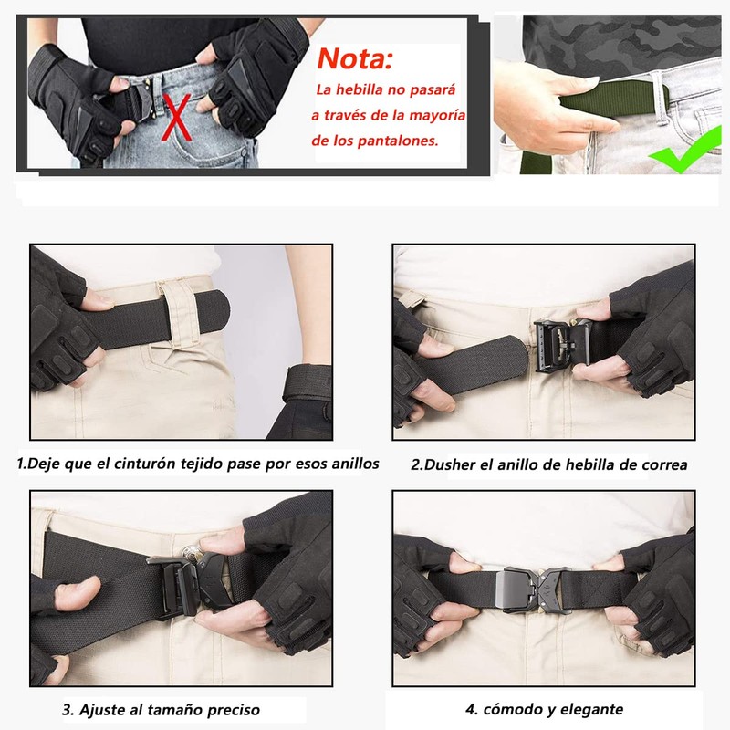 Cinturón Táctico De Estilo Militar, Cinturón De Nailon, Cinchas Tácticas