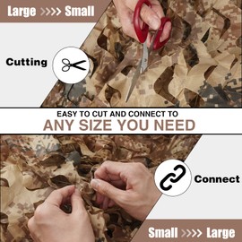 Sposuit Camo Netting for Hunting Blinds - Premium Camo Net Bulk Roll, Camouflage Netting for Army Shooting, Party Decorations, Camping Ghillie Netting, Sunshade Camo Mesh