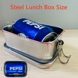 QinSuiKai 4 Pack Stainless Steel Lunch Box for Kids, 550ml Small Metal Bento Box Engraved with Food Words, Reusable Dishwasher Safe Stainless Steel Bento Box for Work, Outdoor, School (Food Series)