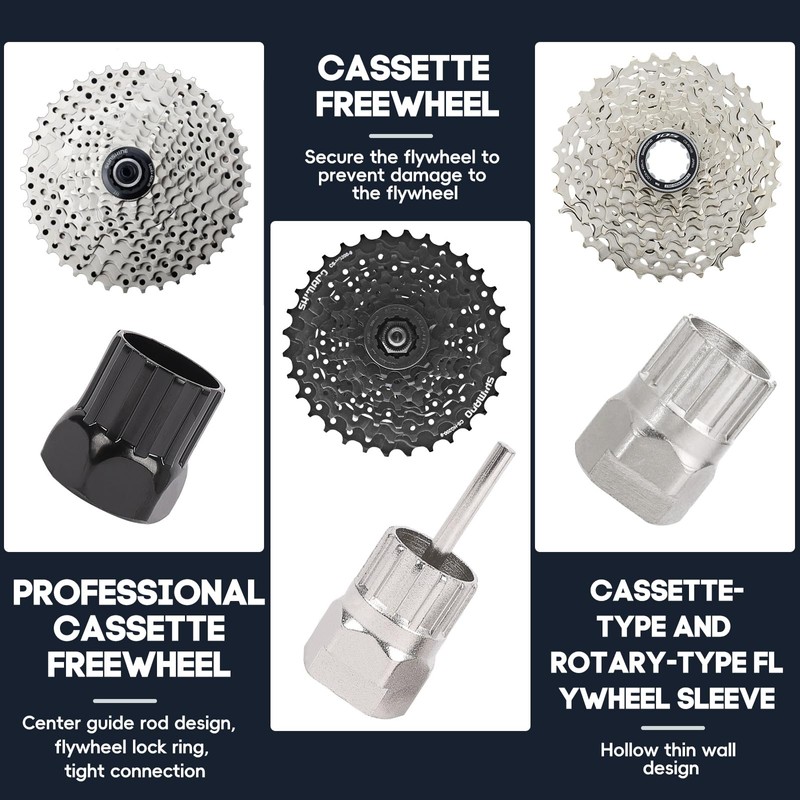 TAIXING Bicycle Chain Whip, Sprocket Puller Gear Puller Kit, Sprocket
