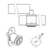 Gedotec Pressure Cylinder Lock Screw-On Lock 1 Set Lock with