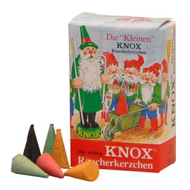 KNOX Mini Incense Cones Size S Set of 3 with Fragrances Frankincense, Fir, Colourful Mix, Total 72 Pieces, Made in Germany
