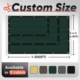 Cisvio 8'X34' Privacy Screen Fence 90% Blockage Heavy Duty Fencing Mesh Shade Net Cover for Wall Garden Yard Backyard Dark Green (We Make Customized)