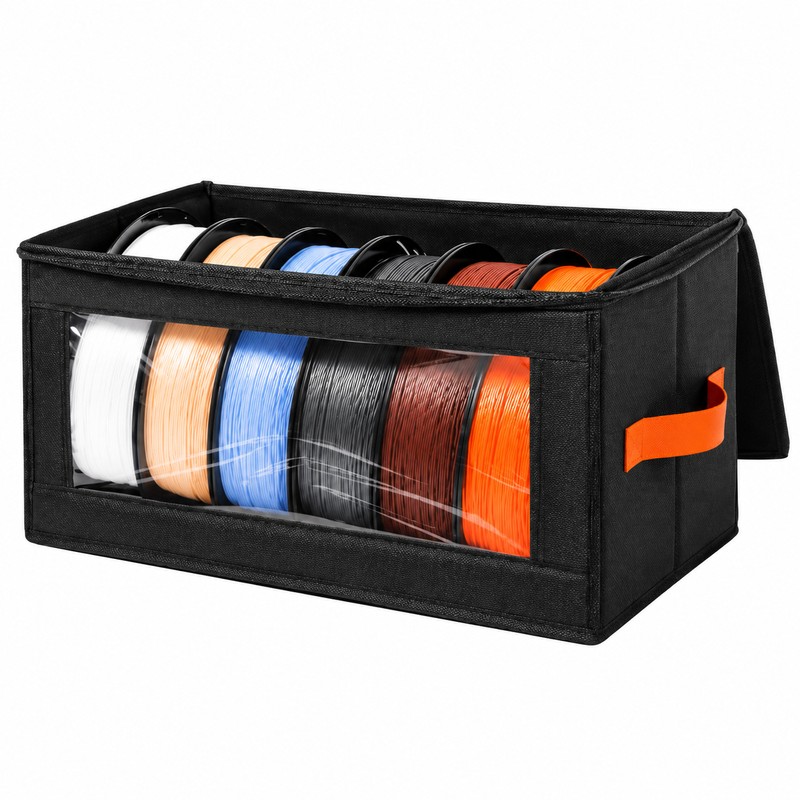 4-Piece 3D Printer Filament Storage Box Set for Spool Organization